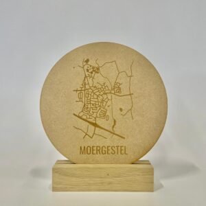 Houten cirkel "citymap"